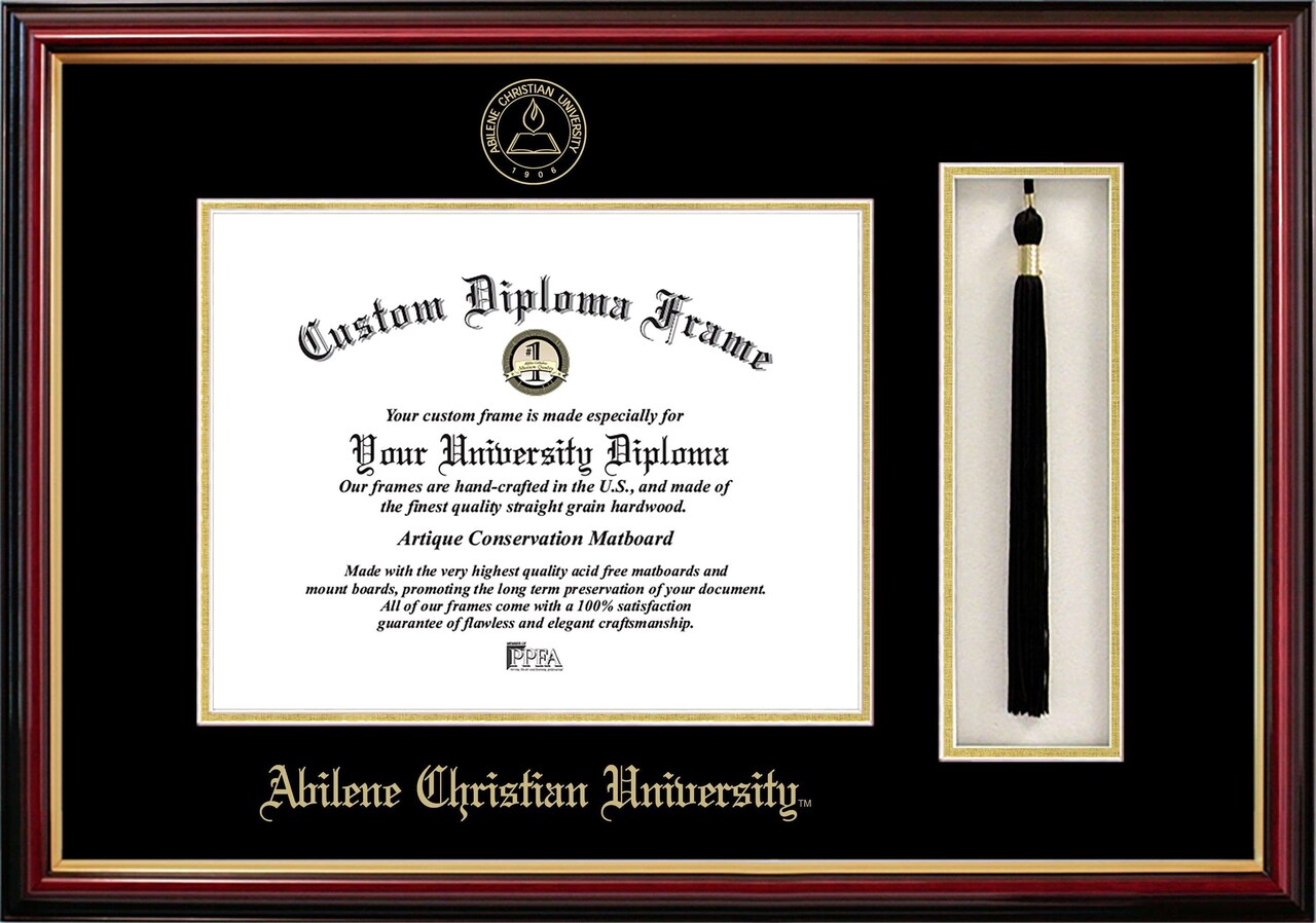 Abilene Christian University 11w x 8.5h Tassel Box and Diploma Frame